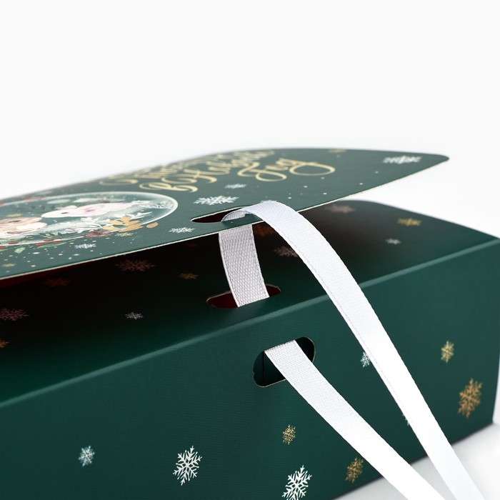 Коробка подарочная новогодняя складная двухсторонняя «Для тебя в Новый год», 16.5 х 12.5 х 5 см, Новый год Коробка подарочная новогодняя складная двухсторонняя «Для тебя в Новый год», 16.5 х 12.5 х 5 см, Новый год