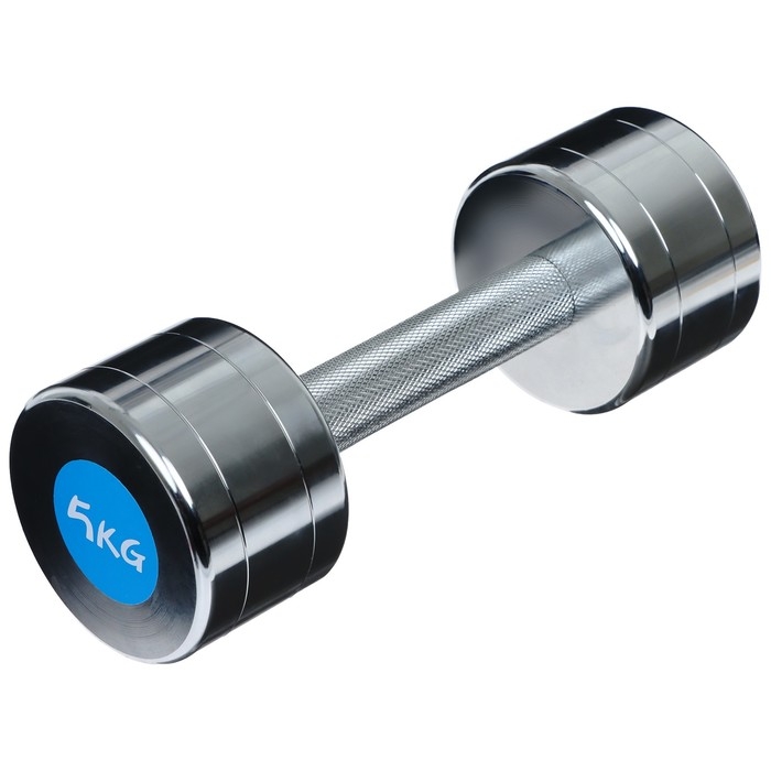 Гантель хромированная ONLYTOP, 5 кг Гантель хромированная ONLYTOP, 5 кг