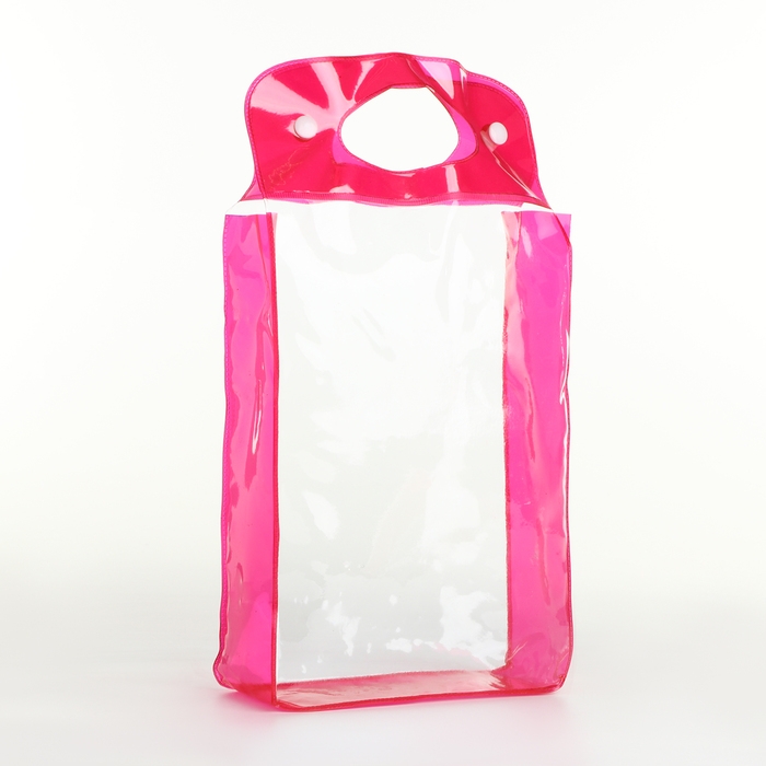 Косметичка на кнопках, цвет прозрачный/розовый Косметичка на кнопках, цвет прозрачный/розовый