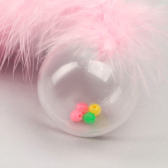 Игрушка "Шарик с длинным хвостом", шар 4,2 см, розовая