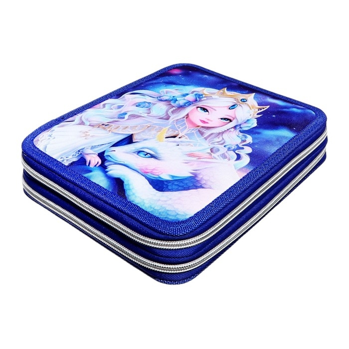 Пенал-футляр 50 х 230 х 195 мм, мягкий, текстильный, Феникс Пенал-футляр 50 х 230 х 195 мм, мягкий, текстильный, Феникс "Принцесса с драконом" 66247