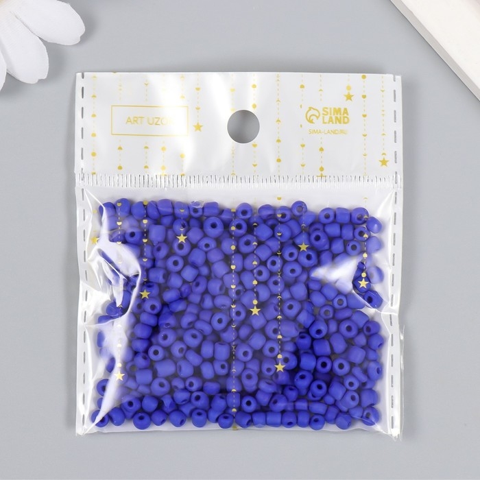 Бисер стекло 6/0  Бисер стекло 6/0 "Матовый. Ультрамарин" 30 гр