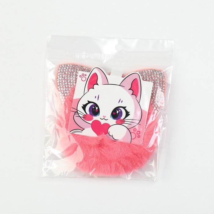 Резинка для волос пушистая «Киса» с ушками, 1 х 6 х 8 см Резинка для волос пушистая «Киса» с ушками, 1 х 6 х 8 см