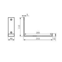 Кронштейн LOFT 200 мод.2, черный