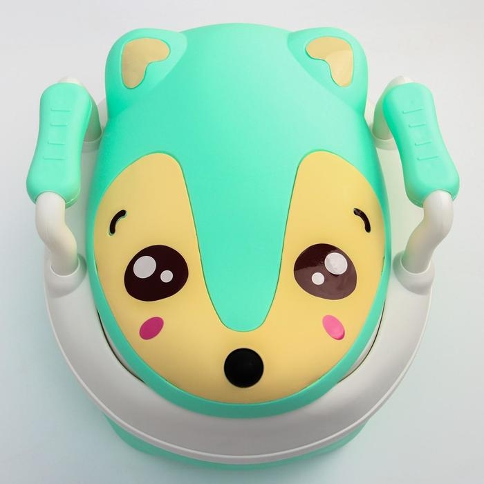 Горшок детский «Енотик», цвет белый/зеленый Горшок детский «Енотик», цвет белый/зеленый