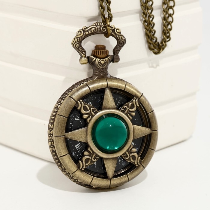 Часы карманные Часы карманные "Компас", кварцевые, d циферблата-4.7 см, цепочка l-80 см