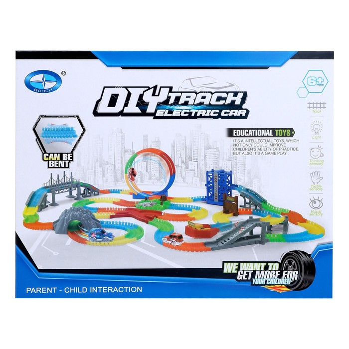 Автотрек «Магический Трек», гибкий, светится в темноте, 145 деталей, мёртвая петля Автотрек «Магический Трек», гибкий, светится в темноте, 145 деталей, мёртвая петля