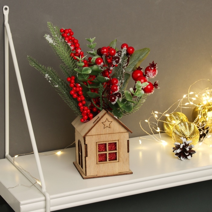 Декор  Декор "Зимний домик" 23х7,5 см