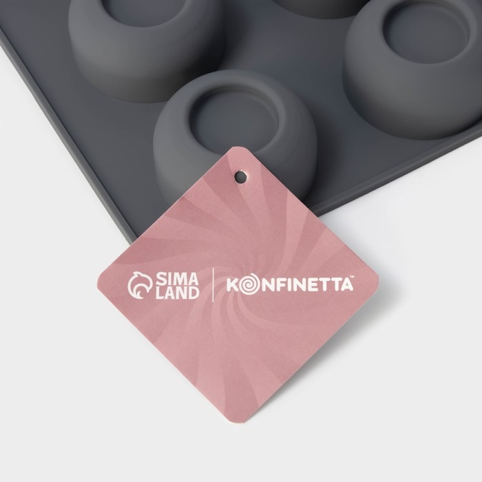 Форма для выпечки и муссовых десертов KONFINETTA «Фолд», силикон, 28,8×17,1×2,6 см, 12 ячеек (4,2×2,5 см), цвет серый Форма для выпечки и муссовых десертов KONFINETTA «Фолд», силикон, 28,8×17,1×2,6 см, 12 ячеек (4,2×2,5 см), цвет серый