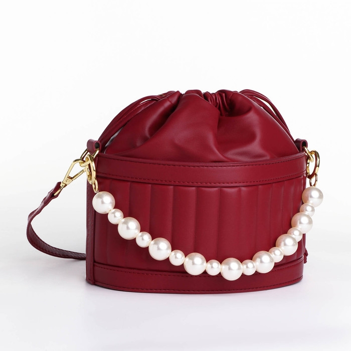 Сумка кросс-боди, отдел на шнурке, цвет бордовый Сумка кросс-боди, отдел на шнурке, цвет бордовый