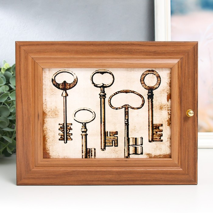 Ключница Ключница "Ключи" орех 19х24 см МИКС