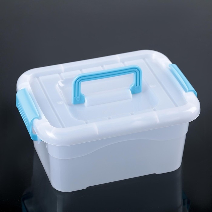 Контейнер для хранения «Дипломат», 20,5×15×9,5 см, крышка с ручкой на защёлке, цвет МИКС Контейнер для хранения «Дипломат», 20,5×15×9,5 см, крышка с ручкой на защёлке, цвет МИКС