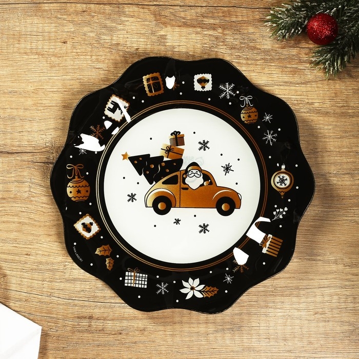 Новый год. Тарелка стеклянная &laquo;Время чудес. Новый год&raquo;, 23 см