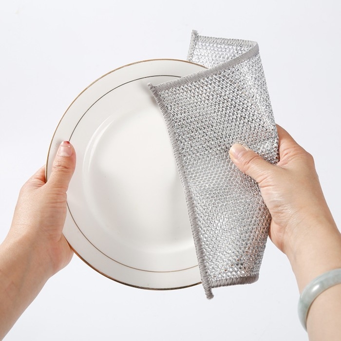 Салфетка для мытья посуды, металлическая, однослойная, 5 шт, 19×19 см Салфетка для мытья посуды, металлическая, однослойная, 5 шт, 19×19 см