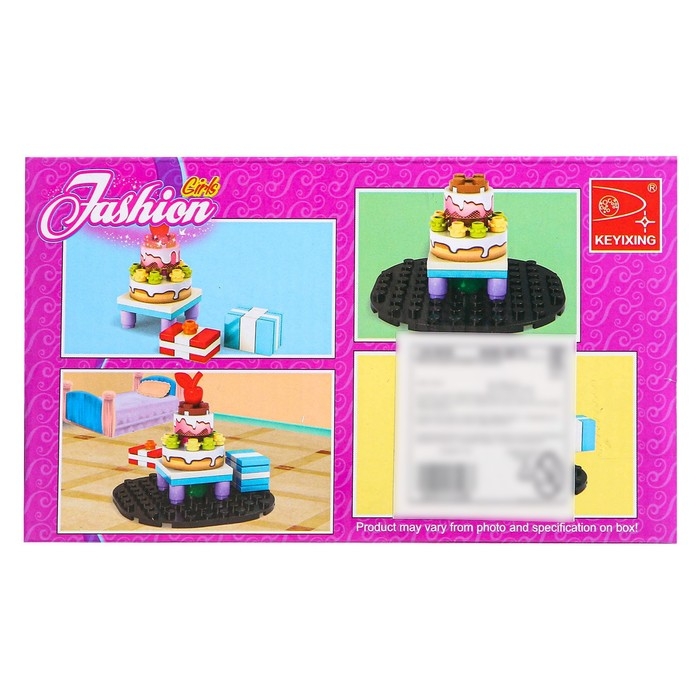 Конструктор &laquo;Праздничный торт&raquo;, 2 фигурки в комплекте, 60 деталей