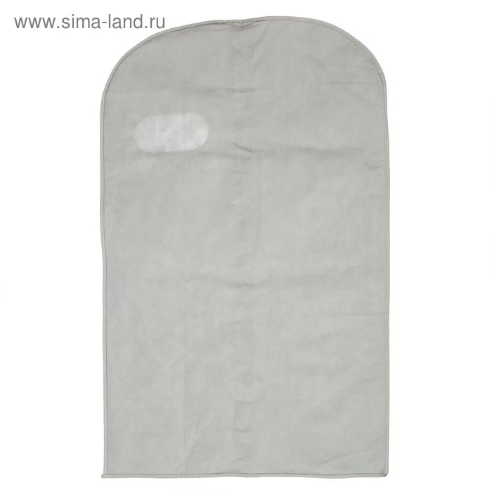 Чехол для одежды с окном, 60×140 см, спанбонд, цвет серый Чехол для одежды с окном, 60×140 см, спанбонд, цвет серый