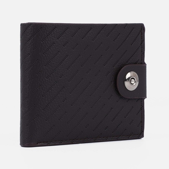 Портмоне мужское на магните, отдел для купюр, для монет, для карт, цвет тёмно-коричневый Портмоне мужское на магните, отдел для купюр, для монет, для карт, цвет тёмно-коричневый