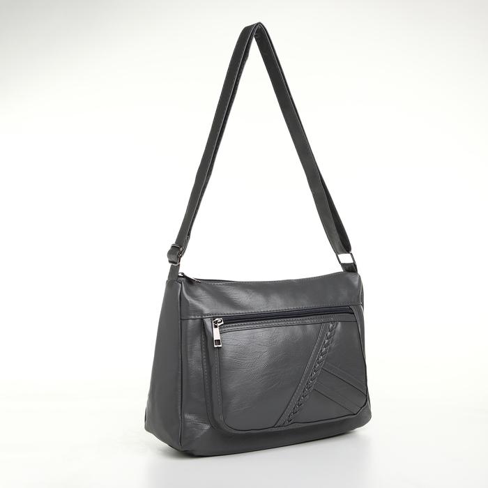 Сумка женская на молнии, цвет серый Сумка женская на молнии, цвет серый