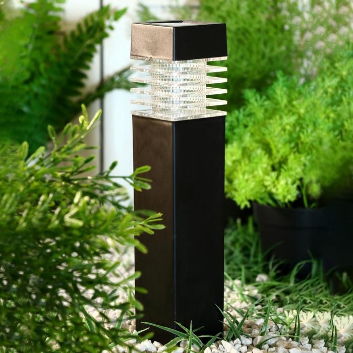 Садовый светильник на солнечной батарее «Столбик», 6 × 39 × 6 см, 1 LED, свечение тёплое белое Садовый светильник на солнечной батарее «Столбик», 6 × 39 × 6 см, 1 LED, свечение тёплое белое