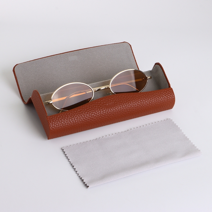 Футляр для очков на магните, длина 16 см, цвет коричневый Футляр для очков на магните, длина 16 см, цвет коричневый