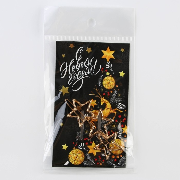 Новогодняя заколка для волос «С Новым годом!», 1 шт, 7 х 2 см Новогодняя заколка для волос «С Новым годом!», 1 шт, 7 х 2 см