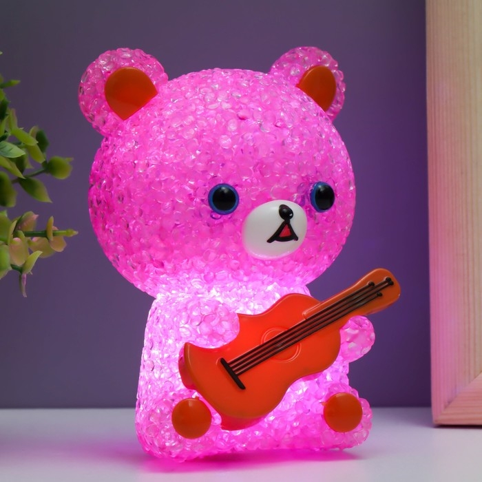 Ночник Ночник "Мишка" LED RGB от батареек 3хLR44 МИКС 10х10х15,5см RISALUX