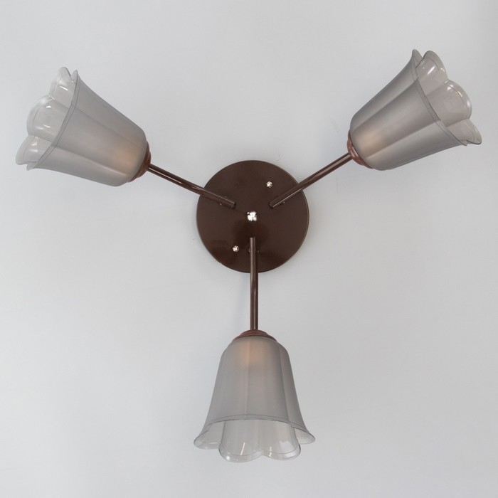 Люстра Люстра "Онлайн" (цветок) 3х15Вт Е27 МОДЕЛЬ: BR 00219 венге/черный