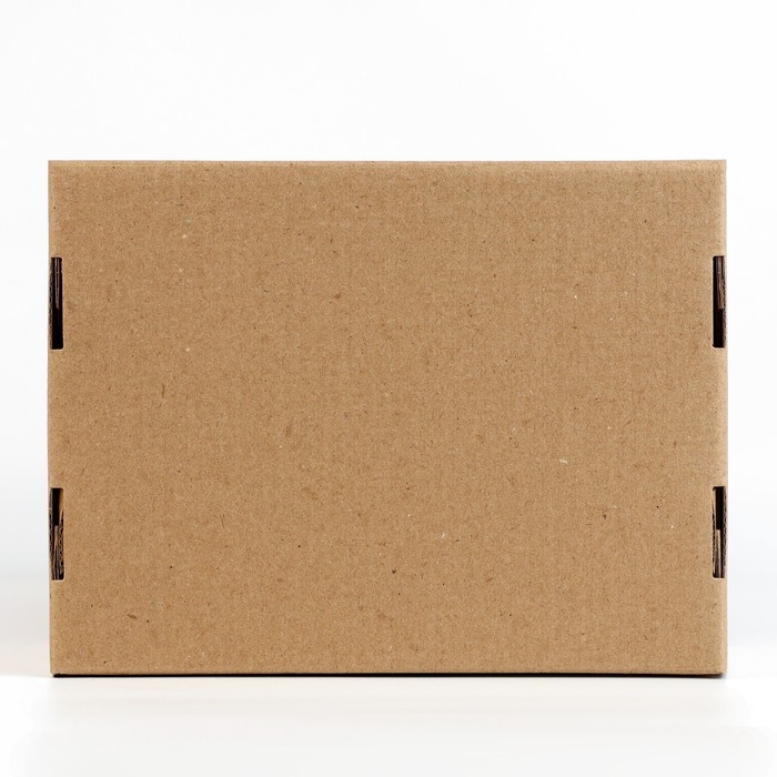 Коробка подарочная складная, упаковка, «Крафт, розовая лента», 22 х 16.5 х 10 см