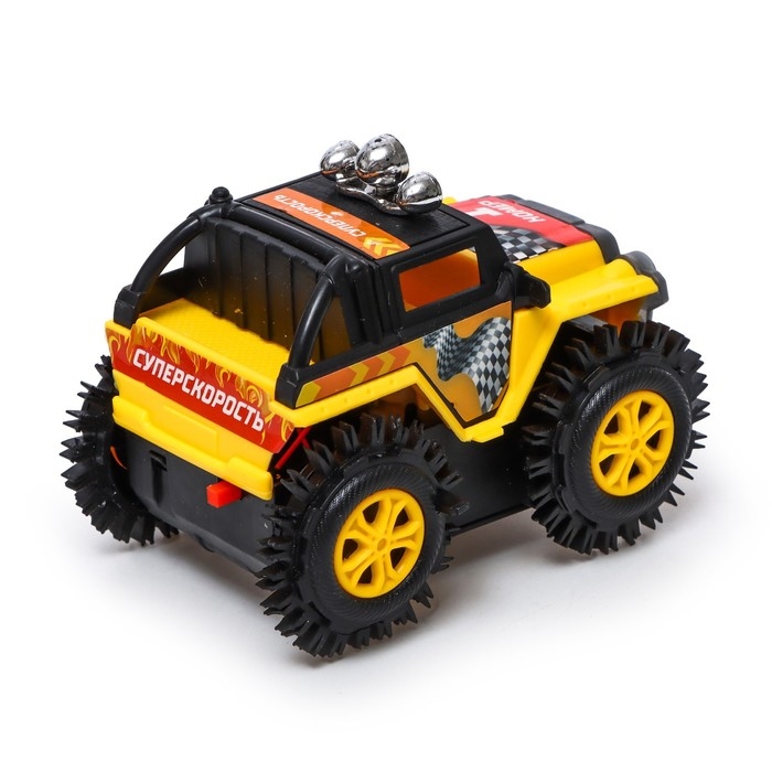 Джип-перевёртыш «Внедорожник», работает от батареек, цвет жёлтый Джип-перевёртыш «Внедорожник», работает от батареек, цвет жёлтый