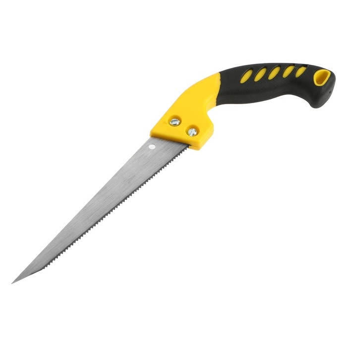 Ножовка по гипсокартону ТУНДРА, 200 мм, шаг 3 мм, 8 TPI, двухкомпонентная рукоятка Ножовка по гипсокартону ТУНДРА, 200 мм, шаг 3 мм, 8 TPI, двухкомпонентная рукоятка