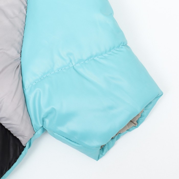 Комбинезон Комбинезон "Анорак" светоотражающий, размер 8 (ДС 19 см, ОГ 30, ОШ 22 см), чёрно-голубой