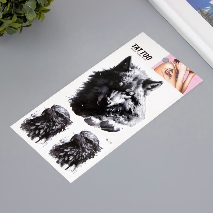 Татуировка на тело чёрная Татуировка на тело чёрная "Зоркие глаза" 10х20,5 см