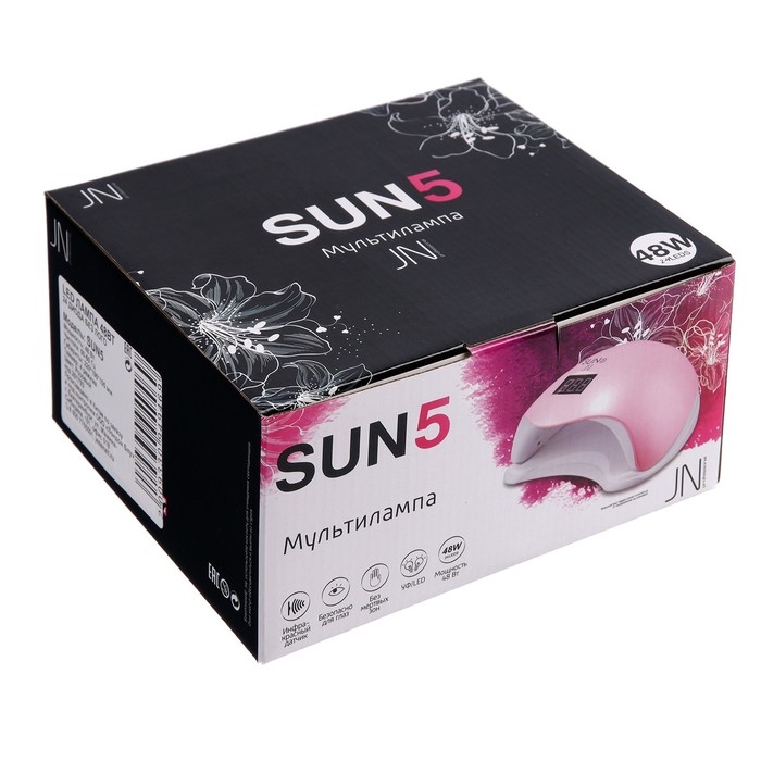 Лампа для гель-лака JessNail SUN 5 BL, UV/LED, 48 Вт, 24 диода, таймер 10/30/60 сек, розовая Лампа для гель-лака JessNail SUN 5 BL, UV/LED, 48 Вт, 24 диода, таймер 10/30/60 сек, розовая