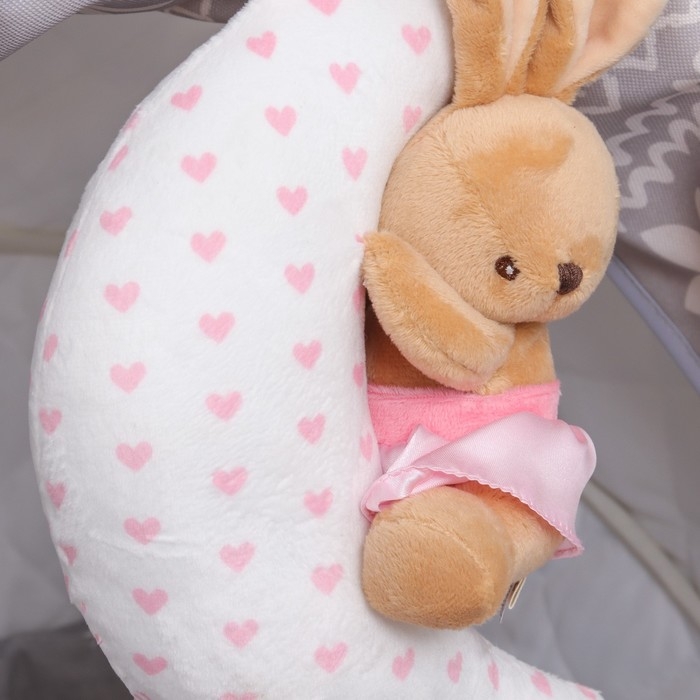 Подвеска музыкальная «Зайка на луне», заводная, на кроватку, коляску, Mum&Baby Подвеска музыкальная «Зайка на луне», заводная, на кроватку, коляску, Mum&Baby