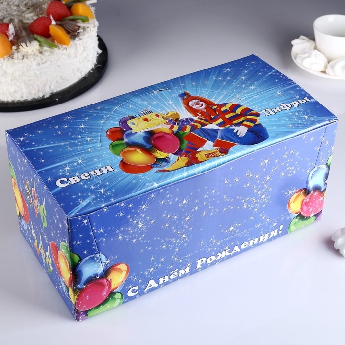 Шоу-бокс со свечами для торта цифры  Шоу-бокс со свечами для торта цифры "Цветное пламя", 10,2 см, 50 штук