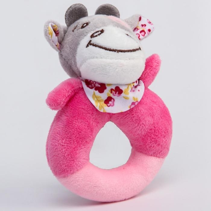 Погремушка мягкая на кольце «Коровка - пищалка», Крошка Я Погремушка мягкая на кольце «Коровка - пищалка», Крошка Я