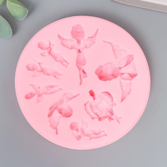 Молд силиконовый Молд силиконовый "Ангелы" от 1,3х2,6 см до 2,9х4,6 см МИКС