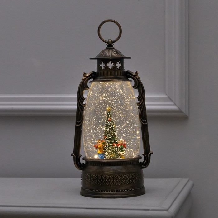 Светодиодная фигура «Фонарь с детьми и ёлкой» 15 × 30 × 12.5 см, пластик, батарейки ААх3 (не в комплекте), USB, свечение тёплое белое Светодиодная фигура «Фонарь с детьми и ёлкой» 15 × 30 × 12.5 см, пластик, батарейки ААх3 (не в комплекте), USB, свечение тёплое белое