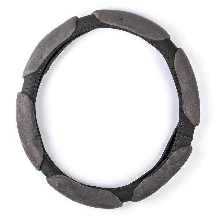 Оплетка на руль TORSO, велюр, размер 38 см, серый Оплетка на руль TORSO, велюр, размер 38 см, серый