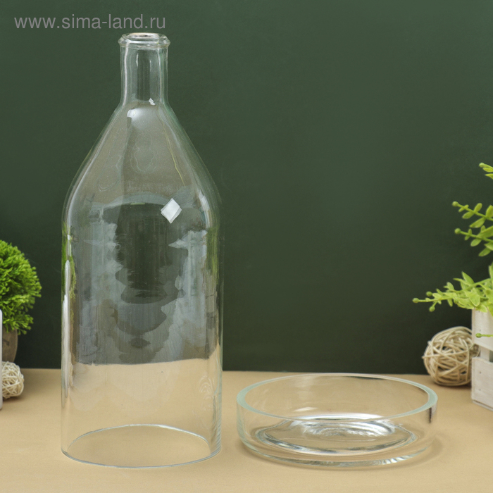 Ваза Ваза "Мини-флорариум" 32,5х15,5см, диаметр отверстия-2,6см 2,5л