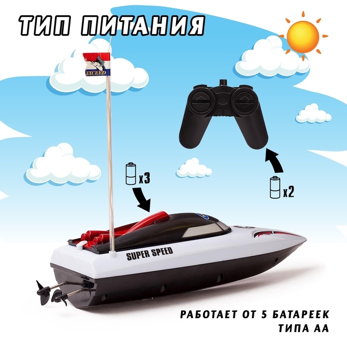 Катер радиоуправляемый «Скорость», работает от батареек Катер радиоуправляемый «Скорость», работает от батареек