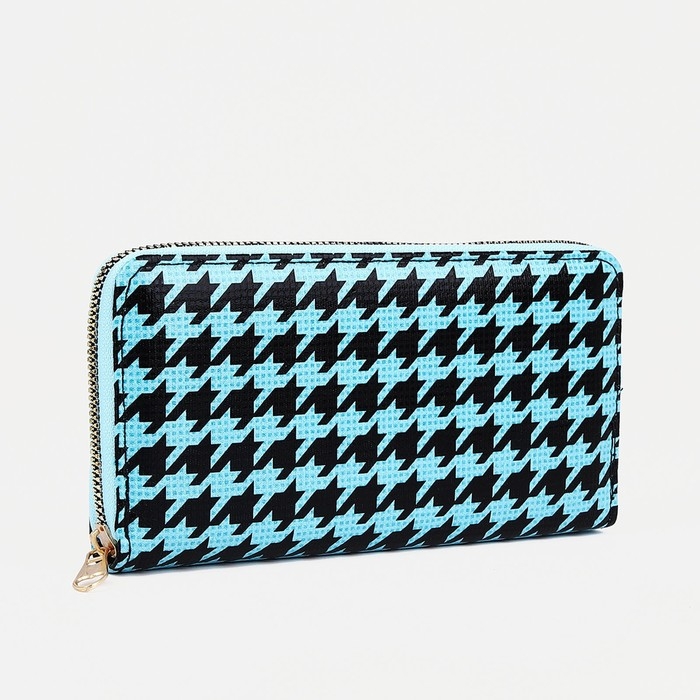 Кошелёк на молнии, цвет чёрный/бирюзовый Кошелёк на молнии, цвет чёрный/бирюзовый