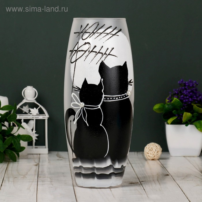 Ваза стекло Ваза стекло "Кошка" 4, d-7.5см 10х26 см, v=1.7л
