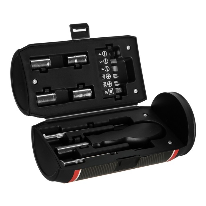 Набор инструментов ТУНДРА, подарочный пластиковый кейс Набор инструментов ТУНДРА, подарочный пластиковый кейс "Банка", 13 предметов