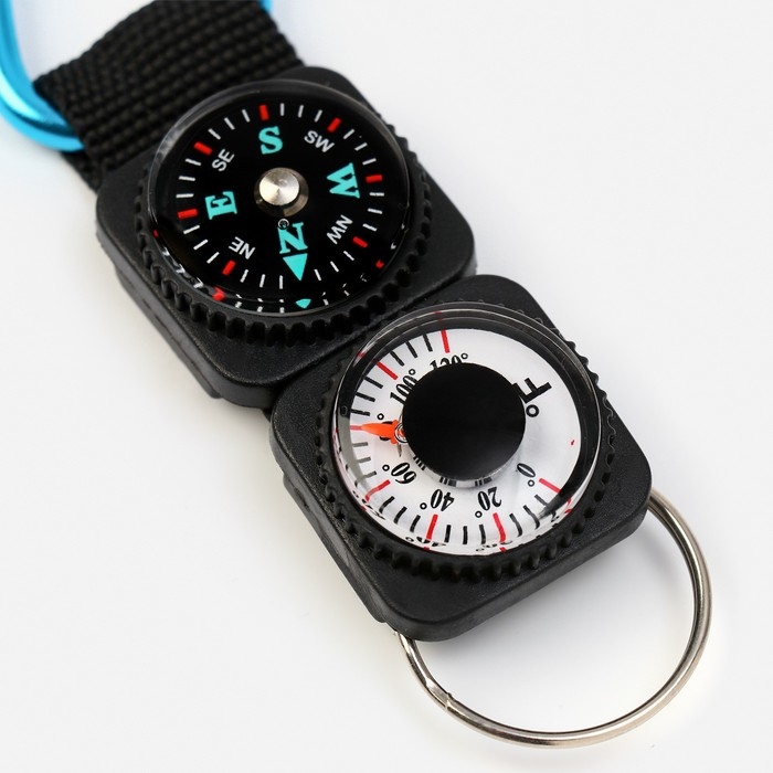 Компас-брелок "Искатель", с карабином и кольцом для ключей