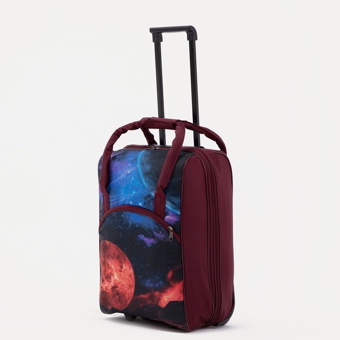 Чемодан малый 20 Чемодан малый 20", сумка дорожная на молнии, цвет фиолетовый