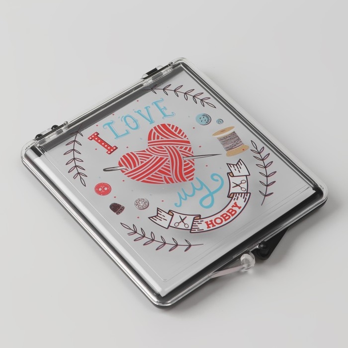 Игольница магнитная «Hobby», с иглами, 7 × 8 см, цвет чёрный Игольница магнитная «Hobby», с иглами, 7 × 8 см, цвет чёрный