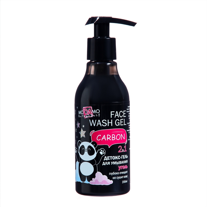 Детокс-Гель для умывания Уголь.  Детокс-Гель для умывания Уголь. "moDAmo" 200 мл