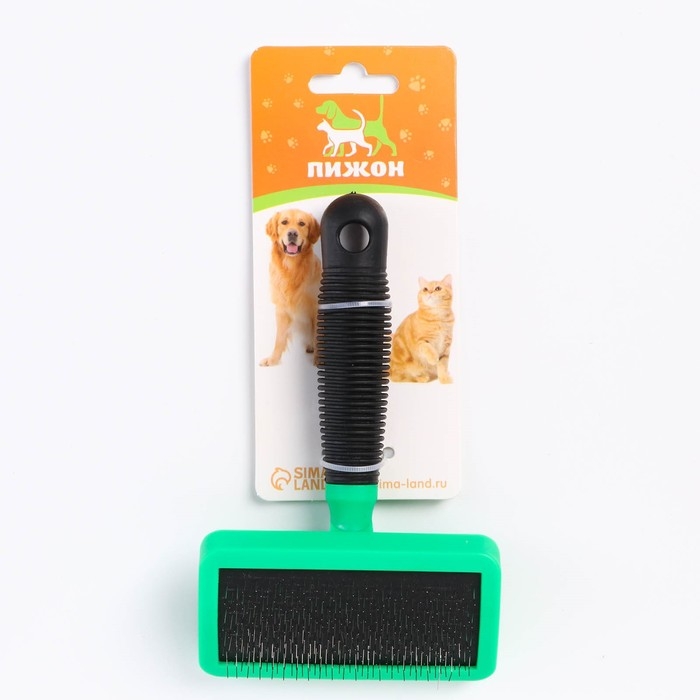 Пуходерка без капель, прорезиненная ручка, 10 х 16 см, зелёно-чёрная Пуходерка без капель, прорезиненная ручка, 10 х 16 см, зелёно-чёрная