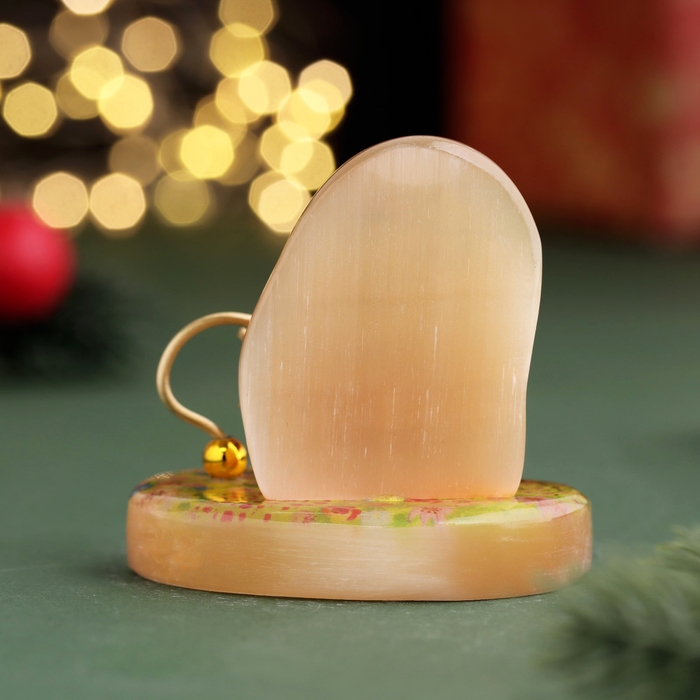 Новый год. Сувенир Новый год. Сувенир "Самое лучшее ещё впереди! 2025", с колокольчиком, селенит, 6х6х4,5 см